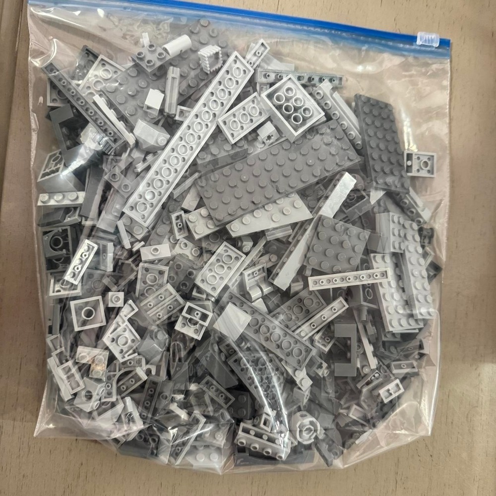 LEGO Bulk Lot Gray Bricks Plates Parts Sorted Mixed MOC Kidcore Nostalgia Play